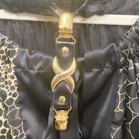 Marisa K Black & Gold Bubble Hem Silk Mini Dress - Picture 14 of 14